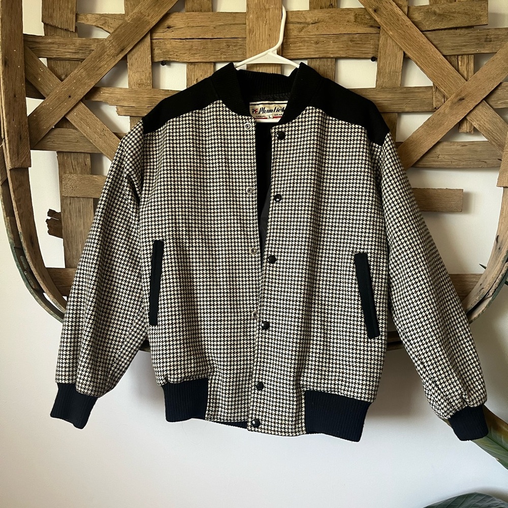 Vintage Men’s Herringbone Bomber